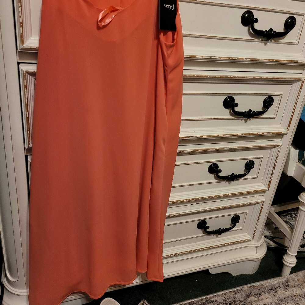 Beautiful coral dress,